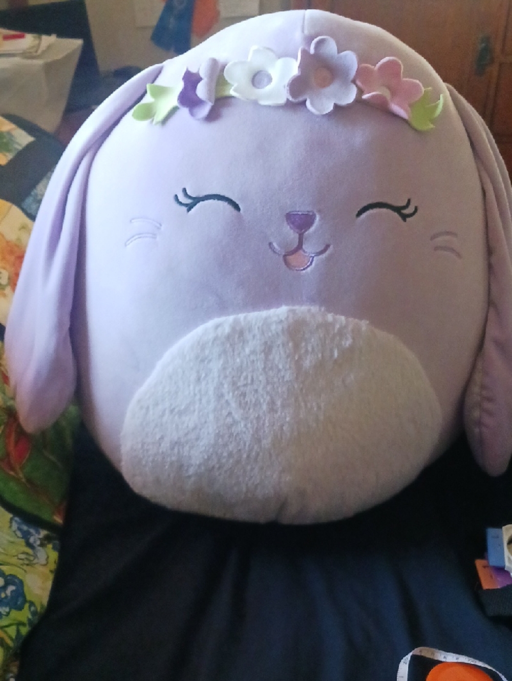 Squishmallows Lavender Bunny Plush with Flower Crown